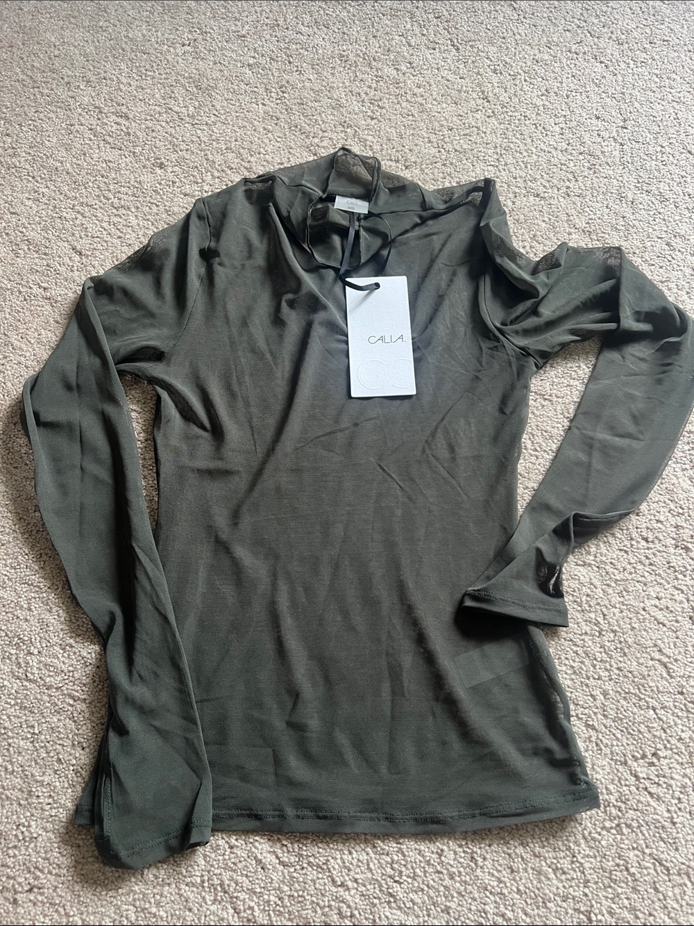 CALIA by Carrie Underwood Olive Green Long Sleeve Top